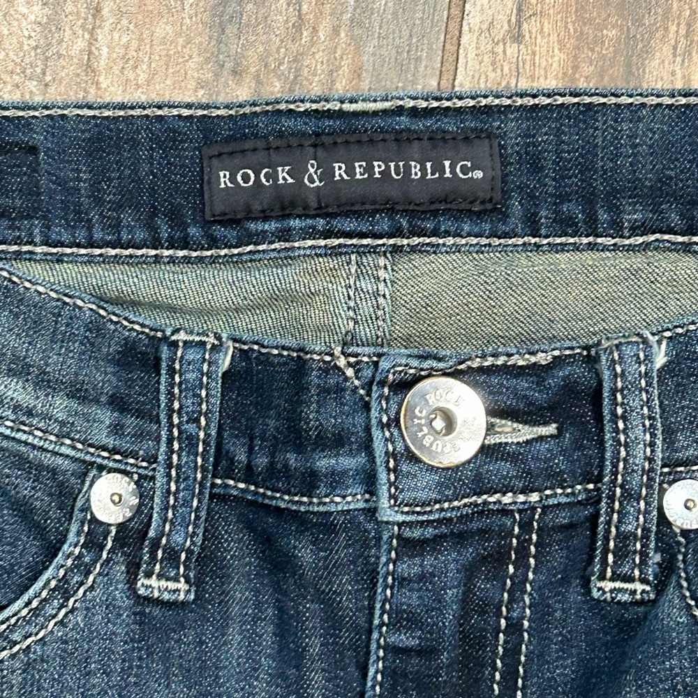 Rock & Republic Kendall Jeans Women’s Size 8 Dark Wash Stretch Denim - Picture 3 of 5